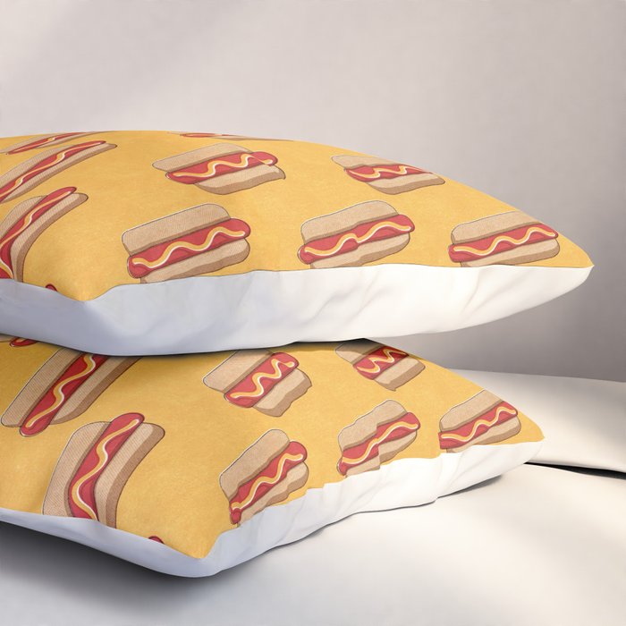 FAST FOOD / Hot Dog - pattern Pillow Sham Gallery Image 3