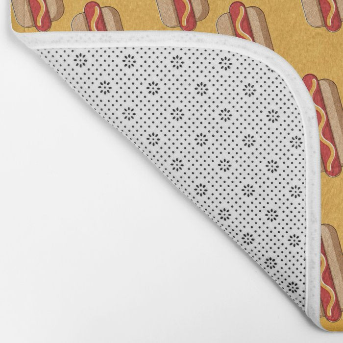 FAST FOOD / Hot Dog - pattern Bath Mat Gallery Image 2