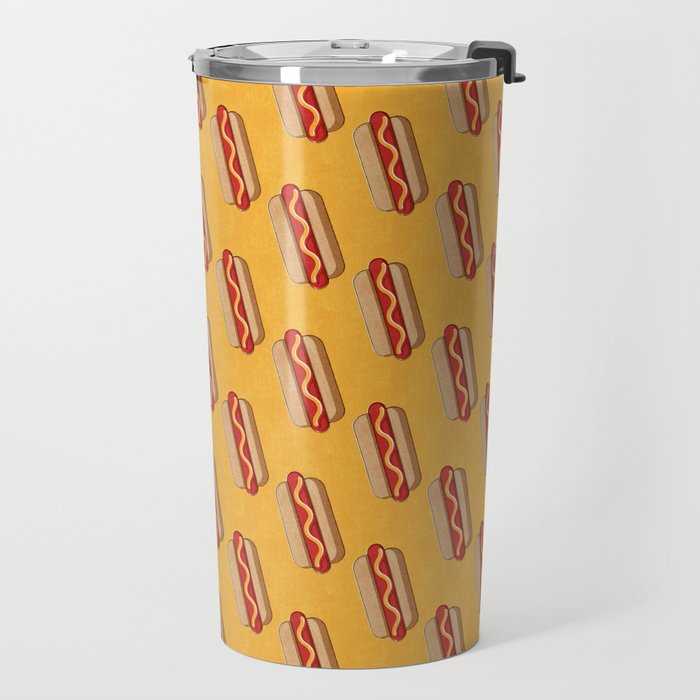 FAST FOOD / Hot Dog - pattern Travel Mug Gallery Image 2