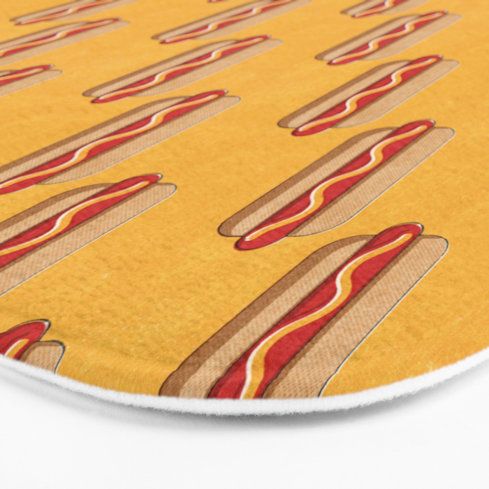 FAST FOOD / Hot Dog - pattern Bath Mat Gallery Image 3