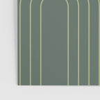 Mid Century Modern Geometric 126 in Forest Green Shades (Rainbow and Sun Abstraction) Poster Gallery Image 3