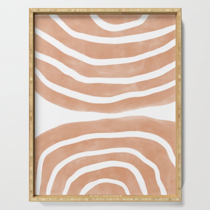 Mid-Century Line Modern Art # 65 Serving Tray Gallery Image 1