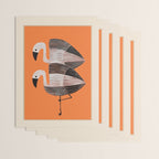 Tangerine Flamingos Wrapping Paper Gallery Image 3