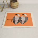 Tangerine Flamingos Rug Gallery Image 1