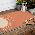 Sunrise pink Outdoor Rug Gallery Image 2