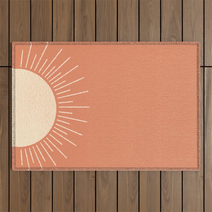 Sunrise pink Outdoor Rug Gallery Image 1