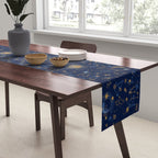 Dark blue zodiac abstract YB Table Runner Gallery Image 2