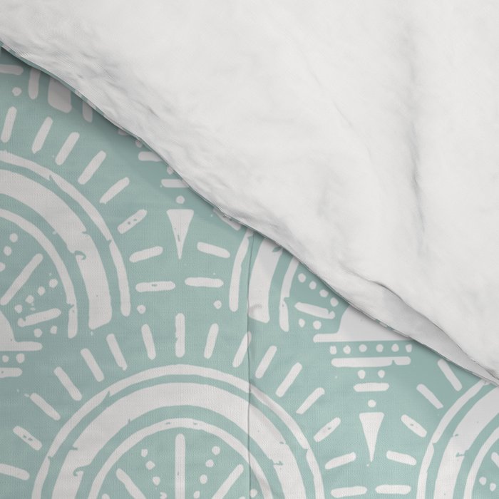 Surfside Deco . Aqua Comforter Gallery Image 4