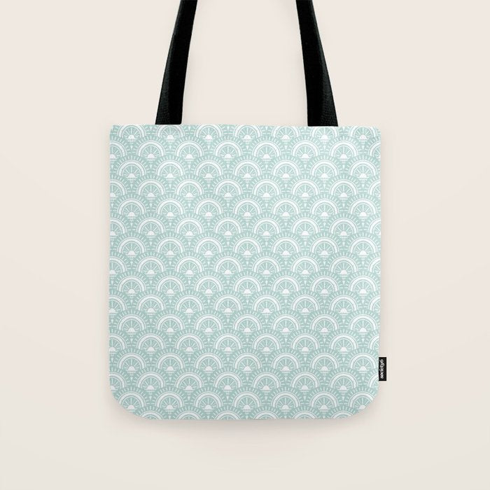 Surfside Deco . Aqua Tote Bag Gallery Image 1