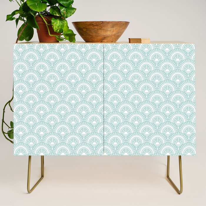 Surfside Deco . Aqua Credenza Gallery Image 1