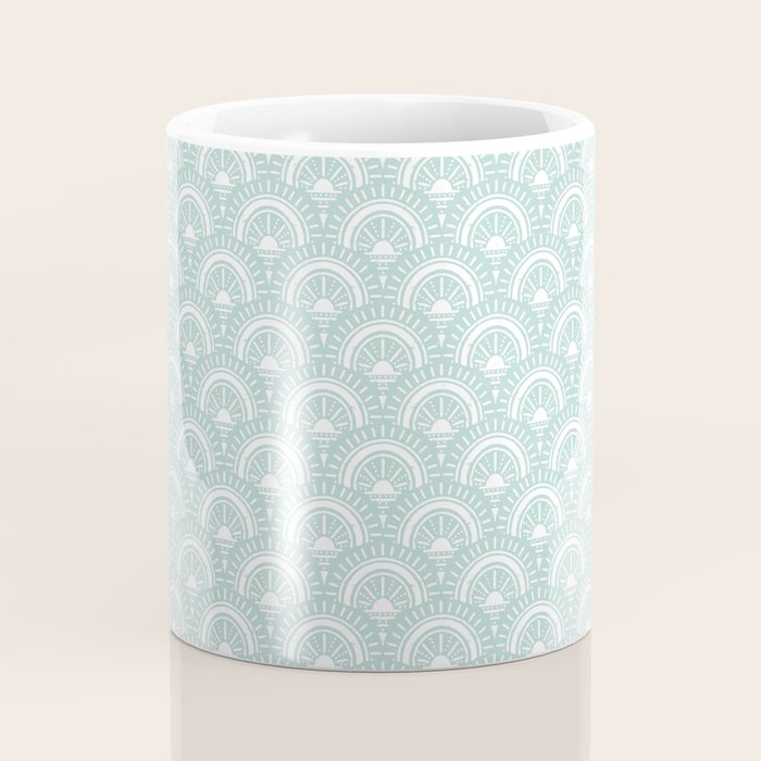 Surfside Deco . Aqua Coffee Mug Gallery Image 4