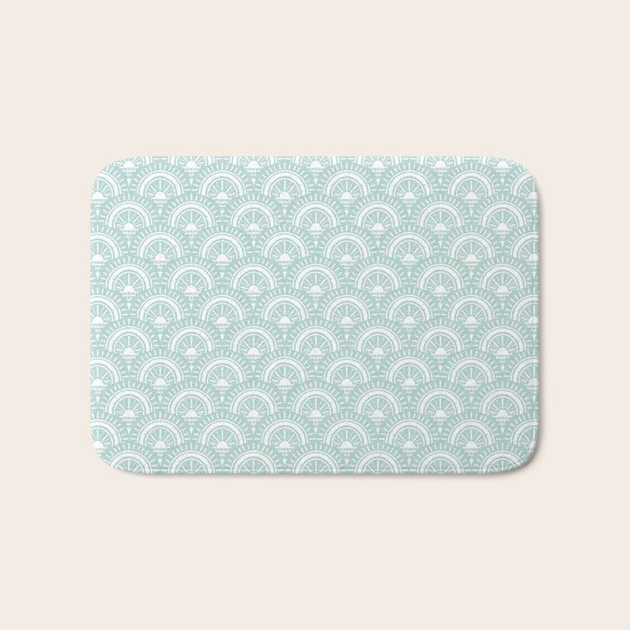 Surfside Deco . Aqua Bath Mat Gallery Image 1