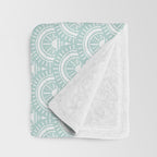 Surfside Deco . Aqua Throw Blanket Gallery Image 3