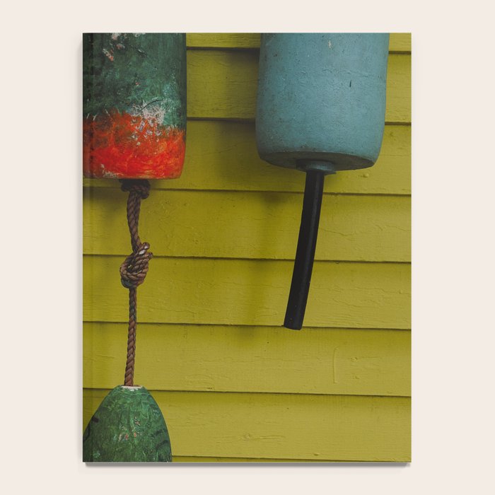 4 lobster buoys - nautical photograph ocean new england maine Notebook Gallery Image 4
