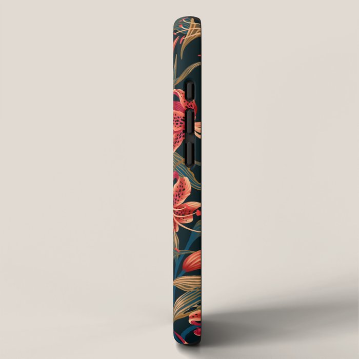 Tiger Lily - Orange Green iPhone Case Gallery Image 2