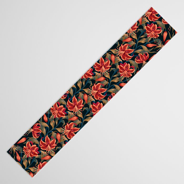 Tiger Lily - Orange Green Table Runner Gallery Image 3