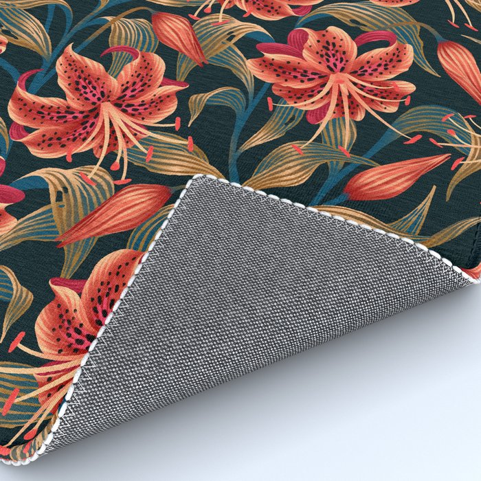 Tiger Lily - Orange Green Rug Gallery Image 4