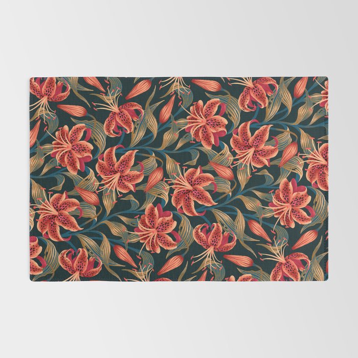 Tiger Lily - Orange Green Rug Gallery Image 2