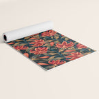 Tiger Lily - Orange Green Yoga Mat Gallery Image 2