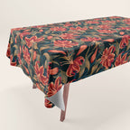 Tiger Lily - Orange Green Tablecloth Gallery Image 1