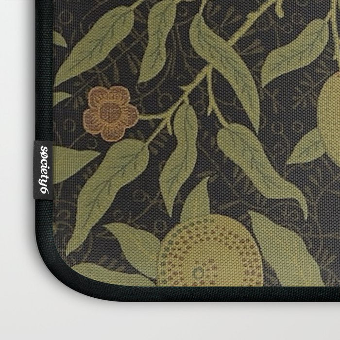 William Morris Vintage Fruit Golden Black Claret Pattern Laptop Sleeve Gallery Image 3