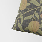 William Morris Vintage Fruit Golden Black Claret Pattern Pillow Sham Gallery Image 4