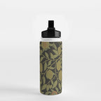 William Morris Vintage Fruit Golden Black Claret Pattern Water Bottle Gallery Image 2