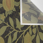 William Morris Vintage Fruit Golden Black Claret Pattern Wall Tapestry Gallery Image 3