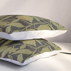 William Morris Vintage Fruit Golden Black Claret Pattern Pillow Sham Gallery Image 3
