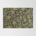 William Morris Vintage Fruit Golden Black Claret Pattern Rug Gallery Image 2