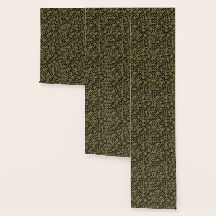 William Morris Vintage Fruit Golden Black Claret Pattern Wallpaper Gallery Image 3