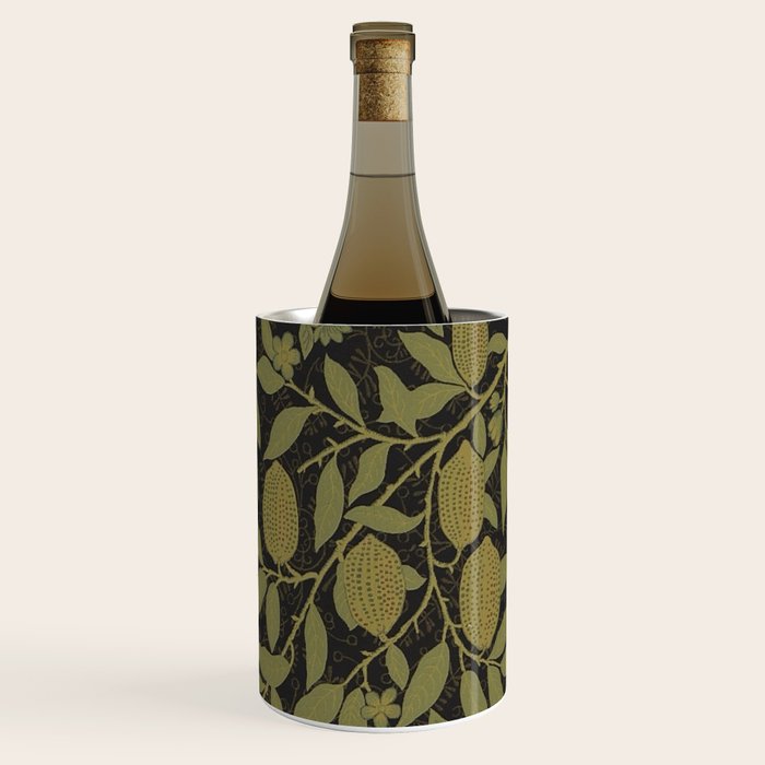William Morris Vintage Fruit Golden Black Claret Pattern Wine Chiller Gallery Image 3
