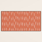 Boho, Raindrops Pattern in Terracotta Desk Mat Gallery Image 3