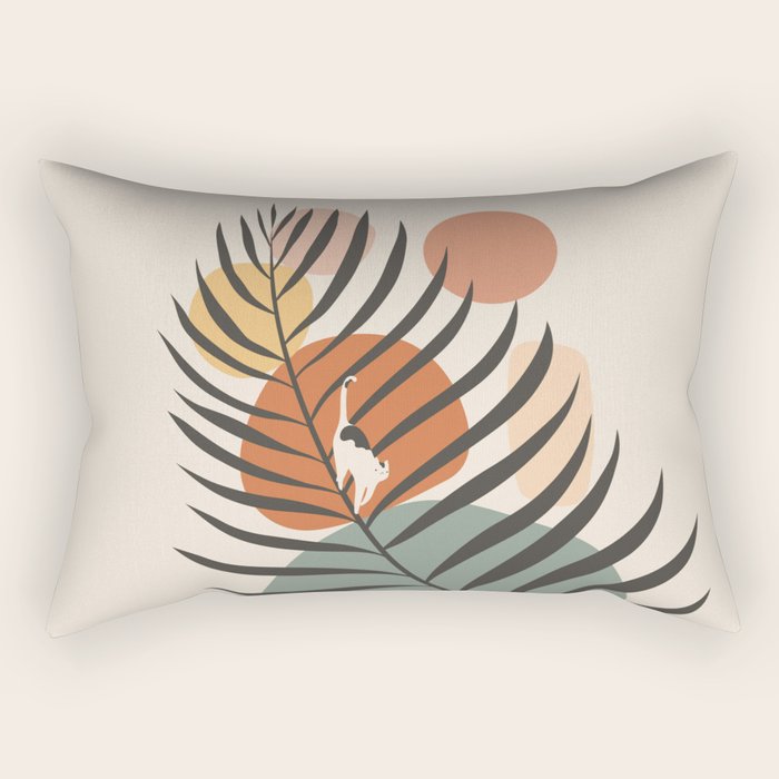 Cat and Plant 32 Rectangular Pillow Gallery Image 2