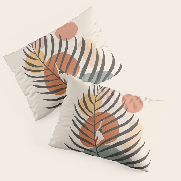 Cat and Plant 32 Pillow Sham Gallery Image 1