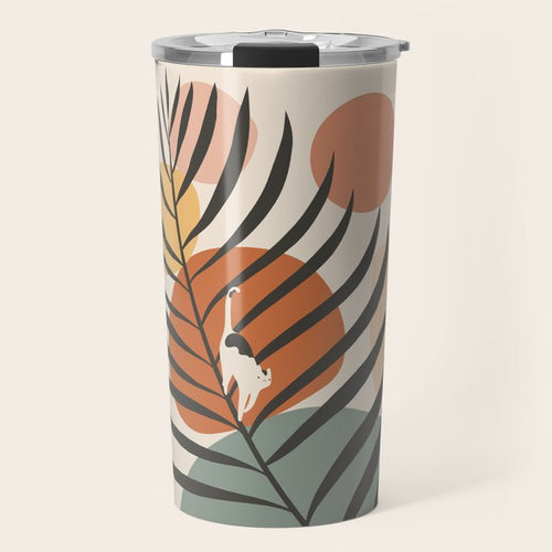 Cat And Plant 32 Travel Mug Gallery Image 1