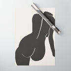 Nude in yellow black var Wrapping Paper Gallery Image 1