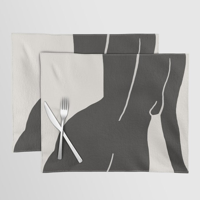 Nude in yellow black var Placemat Gallery Image 1