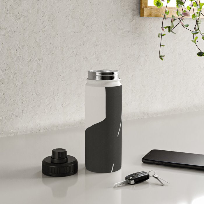 Nude in yellow black var Water Bottle Gallery Image 4