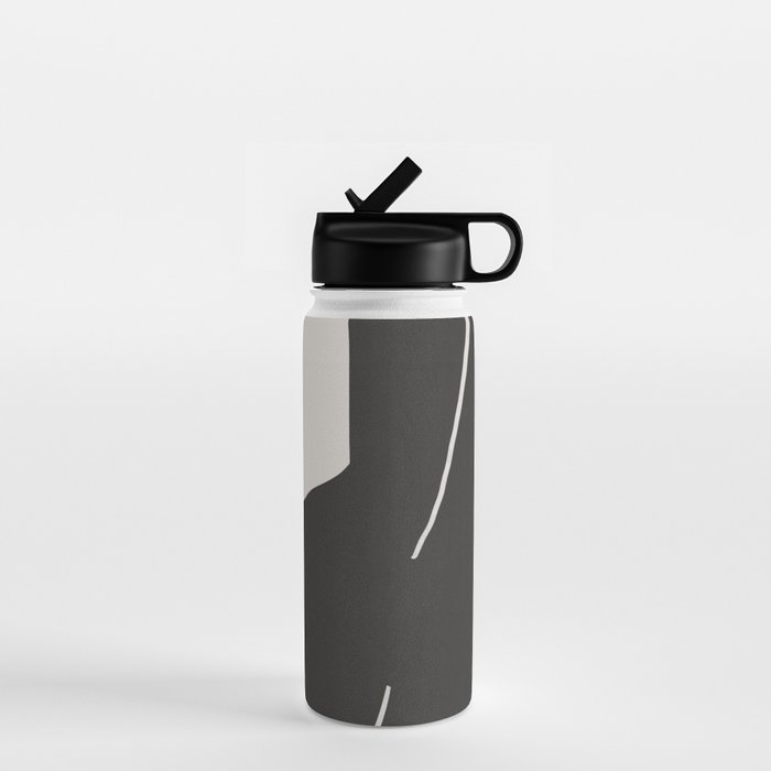 Nude in yellow black var Water Bottle Gallery Image 1