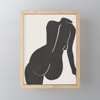Nude in yellow black var Mini Art Print Gallery Image 1