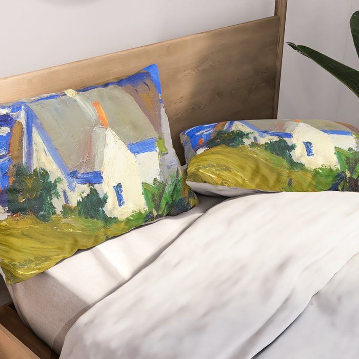 Edward Hopper Monhegan Houses Pillow Sham Gallery Image 2