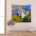 Edward Hopper Monhegan Houses Wall Tapestry Gallery Image 2