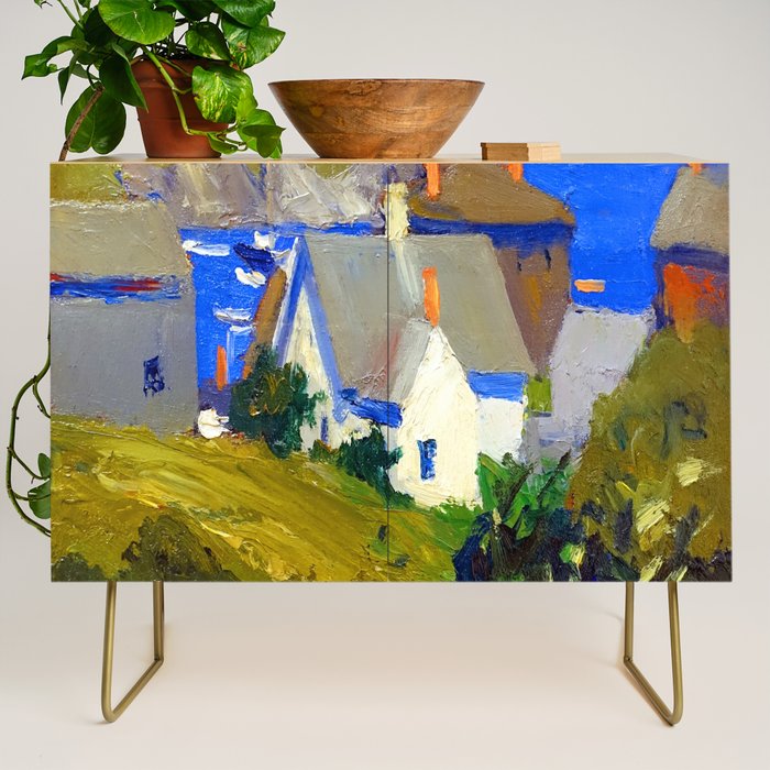 Edward Hopper Monhegan Houses Credenza Gallery Image 1