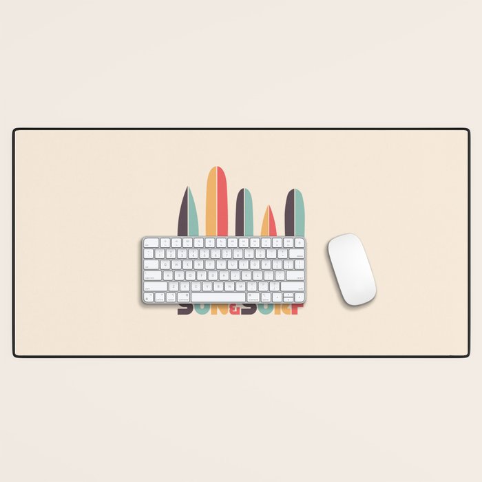 Sun & Surf Surfboards - Retro Rainbow Desk Mat Gallery Image 1