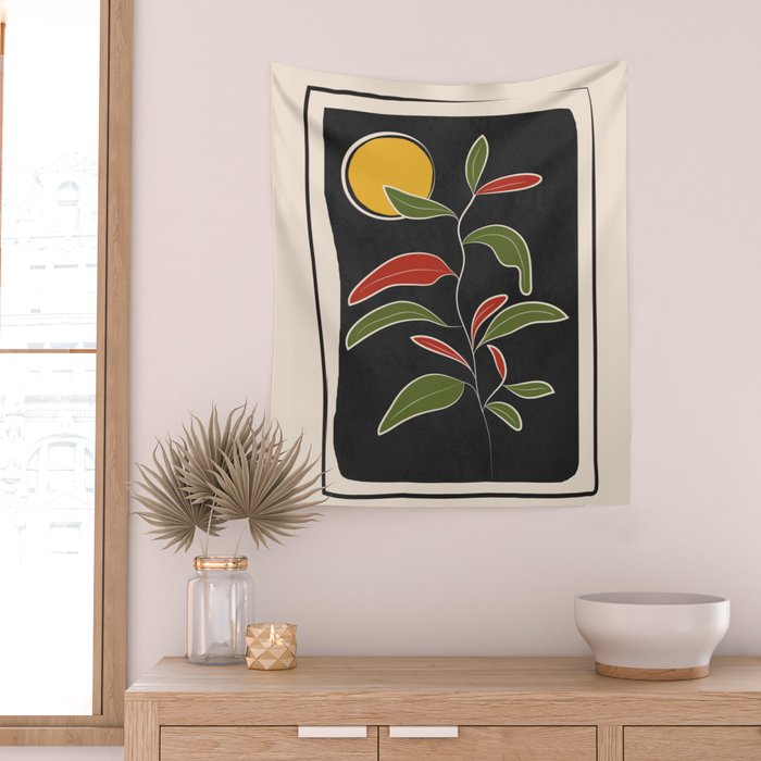 Abstract Plant 01 Wall Tapestry Gallery Image 2