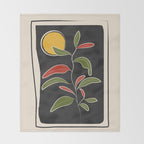 Abstract Plant 01 Throw Blanket Gallery Image 2