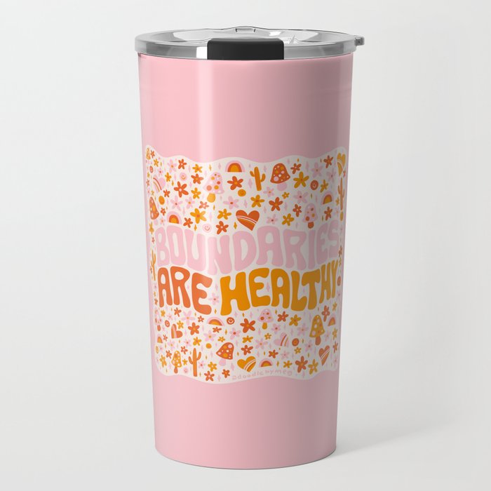 Boundaries Are Healthy Travel Mug Gallery Image 1