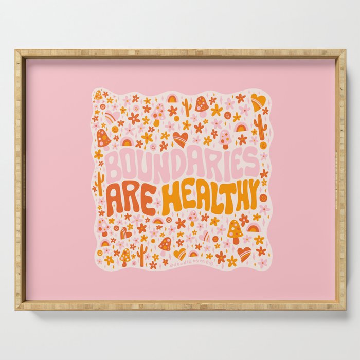 Boundaries Are Healthy Serving Tray Gallery Image 1