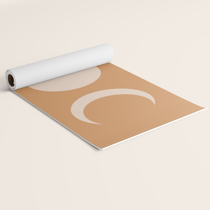 Moon Shapes Minimalism - Desert Sand Yoga Mat Gallery Image 2